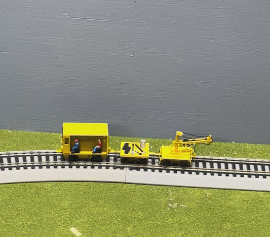Spectrum 16946 HO Scale Maintenance Of Way Vehicles- Self Propelled DC Speeder with Work Crane&Cart