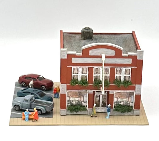 Woodland Scenics N Scale Custom Brick Built " Restaurant" Diorama