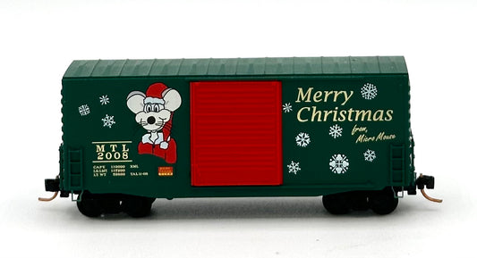 Micro Trains MTL N Scale 101 00 070 Micro Mouse 2008 Christmas 40'HC Box Car