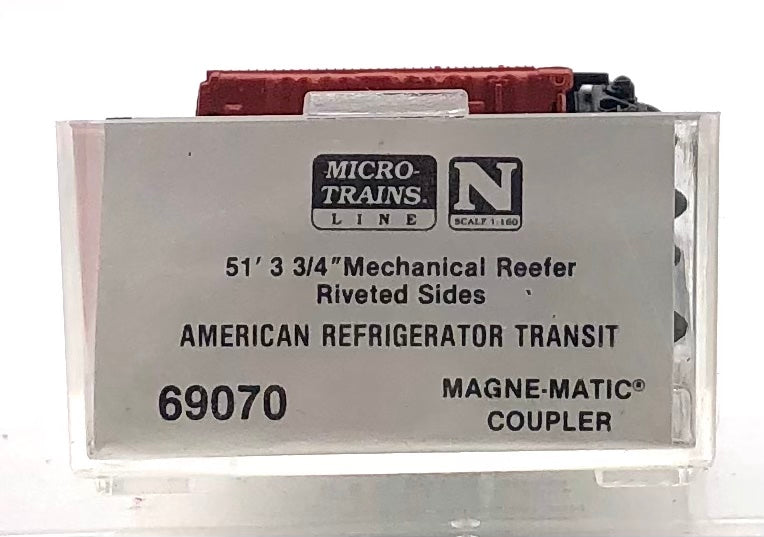 Micro Trains MTL N Scale 69070 American Refrigerator Transit Co. 51' 3" Reefer Car