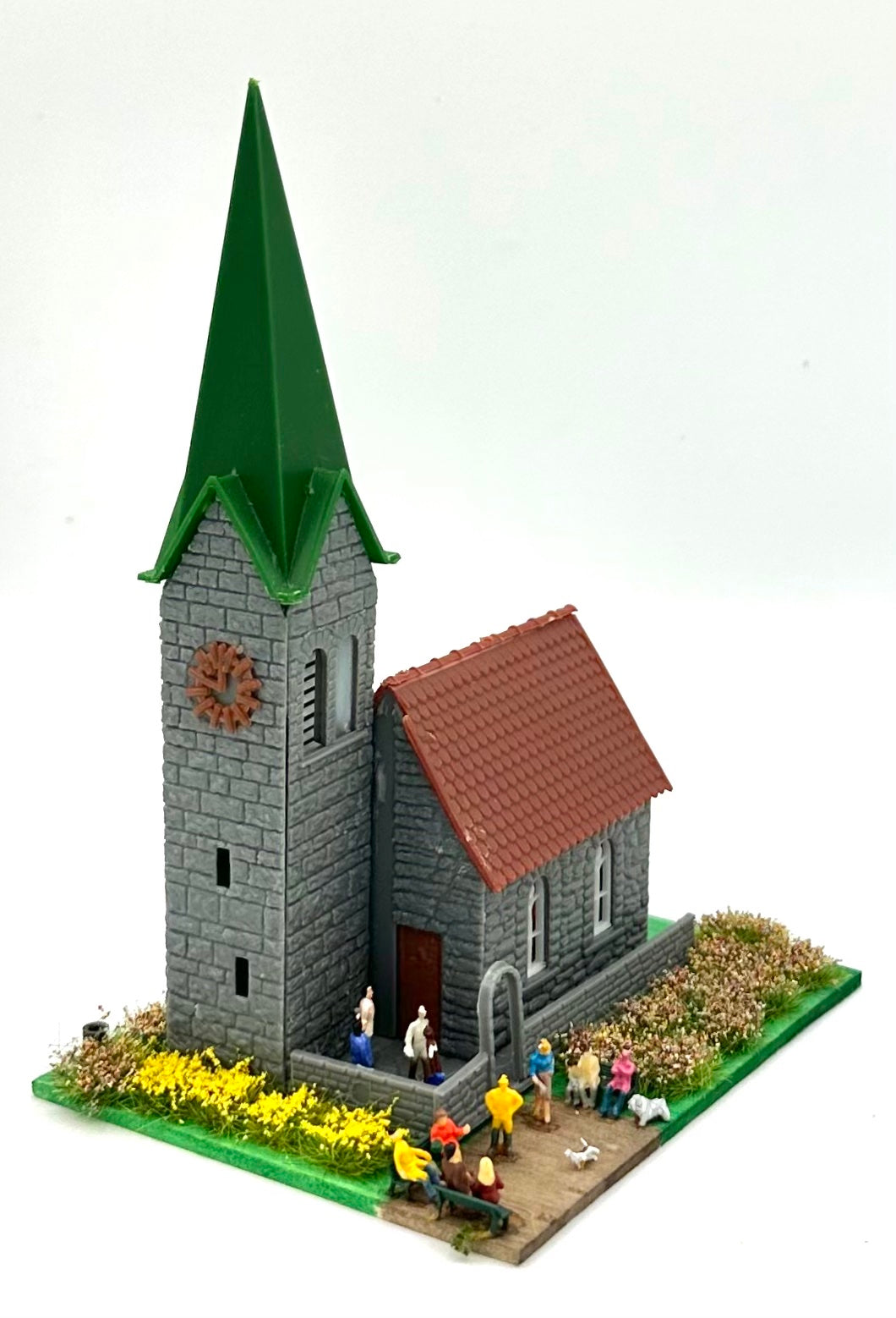 Faller N Scale Stone Built Church Lighted Diorama