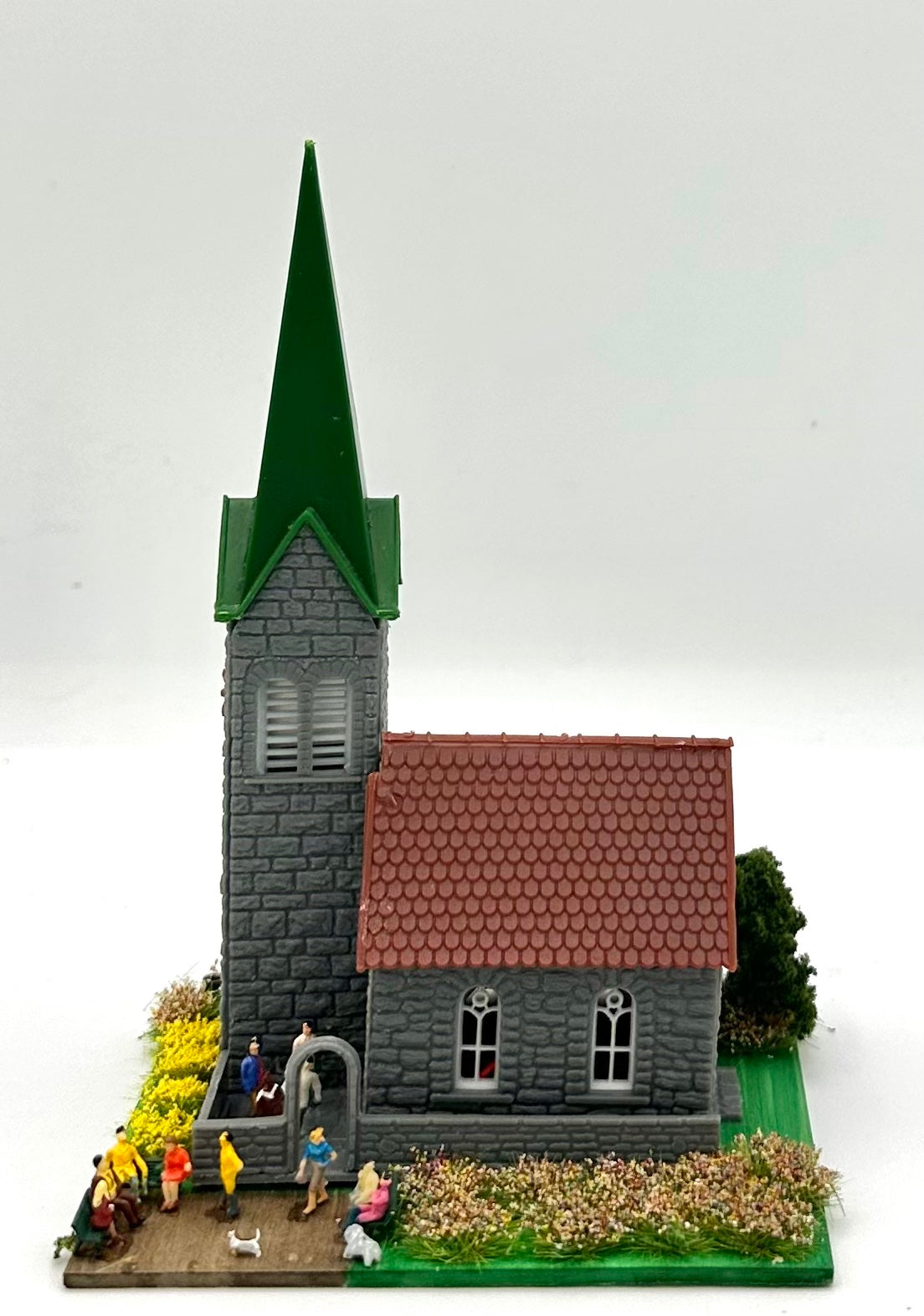 Faller N Scale Stone Built Church Lighted Diorama