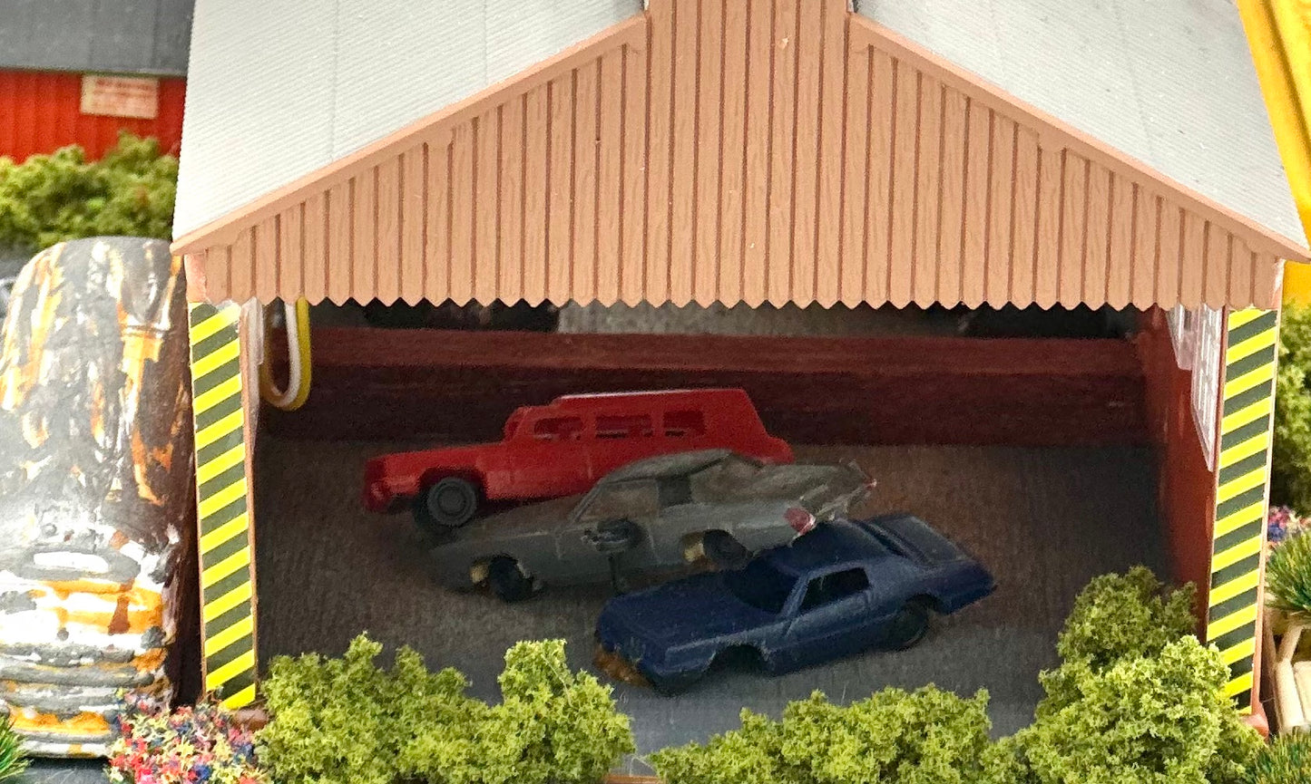 ModelPower N Scale Custom Scrap Metal And Junk Yard Diorama