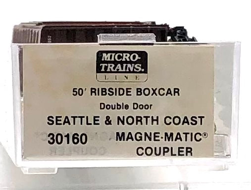 Micro Trains MTL N Scale 30160 Seattle & North Coast 50' Rib Side Boxcar Double Door