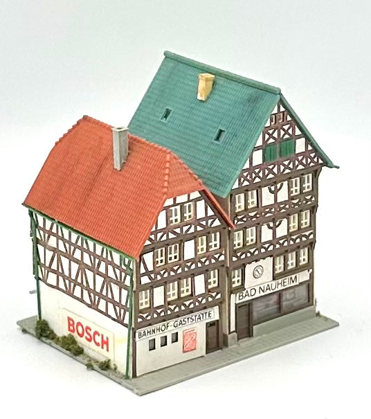 Kibri Z Scale Two Timber Framed Houses/ Shops. Fully Assembled