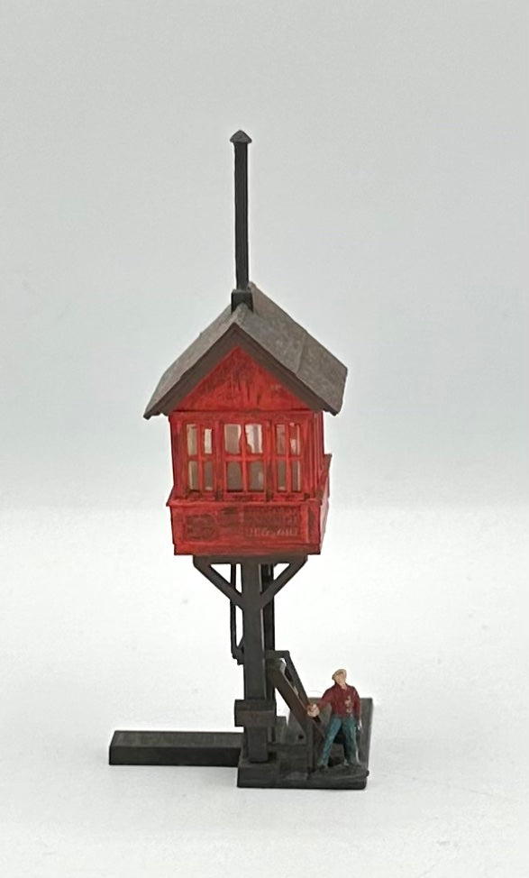 HO Scale Custom Built /Painted Weathered Elevated Trackside Signal Box